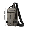 thumbnail image 2 of Chest Bag for Men Multifunctional Outdoor Single Shoulder Crossbody Bag with Adjustable Straps Trendy Leisure Sling Bag, 2 of 2