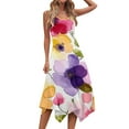 thumbnail image 5 of Floral Sleeveless Midi Dress for Women Summer Casual Tank A Line Dress Vacation Sundress, 5 of 7