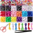 thumbnail image 1 of Juego de cuentas de alfabeto de 960 piezas, cuentas de pony, cuentas de alfabeto, cuentas de colores de bricolaje, cuentas para hacer joyas y manualidades oso de fresa Electrónica, 1 of 5