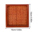 thumbnail image 2 of LITINKIMI Plateau Tissé en Bambou Panier à Collations Marron pour Camping 1ensemble, 2 of 6