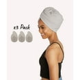 thumbnail image 5 of Turbie Twist 100% Cotton Hair Towel Wrap - 3 Pack - for Women, Men & Kids - Travel & Bathroom Essential - Quick Dry Hair Turban for Curly, Long & Thick Hair (White), 5 of 11