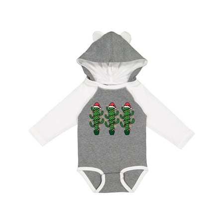 

Inktastic Christmas Funny Cactus Santa Gift Baby Boy or Baby Girl Long Sleeve Bodysuit
