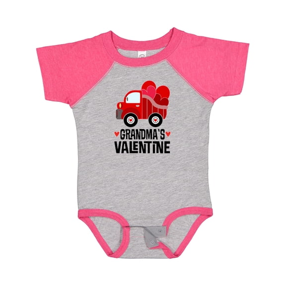 Inktastic Grandmas Valentine Baby Boy Heart Truck Boys Baby Bodysuit