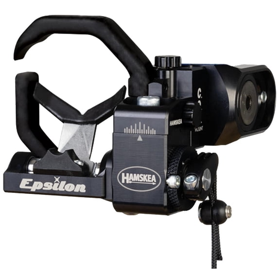 Hamskea Epsilon Arrow Rest, Black, Center-Shot Optimized, Micro Tune Adjustments, Sound Dampening, Multiple Mounting Options, Compact Design, LH (213882)