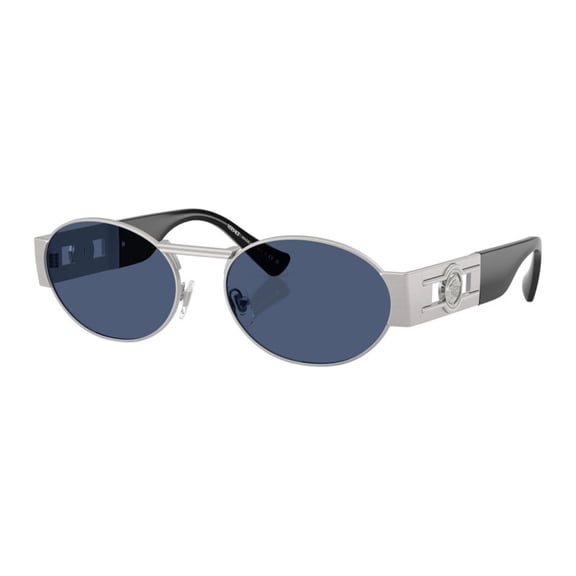 Versace VE2264 100080 56mm Oval Sunglasses for Men's Silver