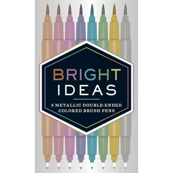 Bright Ideas Metallic Double-ended Colored Brush Pens