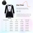 thumbnail image 7 of renvena Kids Girls Long Sleeve Bow Tie Sequins Patchwork Zipper Leotard with Hat Cosplay 4-14 Red 14, 7 of 7