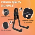thumbnail image 2 of HUHOLE Garage Hooks Heavy Duty 4PC, Steel Garage Wall Hooks, Black, Anti-slip Vinyl Coated, 2 of 7