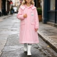 thumbnail image 2 of ATOGUTA Rain Jacket Kids Lightweight Raincoat Waterproof with Hood Protective Poncho Jacket Pockets Pink, 2 of 8