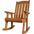 thumbnail image 3 of Innovaze Wooden Patio Rocking Chair,Solid Fir Wood,Heavy Duty 600LBS, for Outdoor or Indoor (Teak Tone, 2-pack), 3 of 8