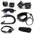 thumbnail image 4 of Sexy Erotic Bondage Set for Women - Includes Round Ballgag, Handcuffs, Blindfold, Rope, and Sexy Lingerie and Underwear Accessories, 4 of 5