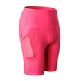 thumbnail image 2 of Qingpeng Womens High Waisted Biker Shorts Tummy Control Compression Stretchy Workout Yoga Shorts with Pockets, 2 of 4