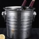 thumbnail image 5 of Cubo de hielo Enfriador de bebidas de acero inoxidable Enfriador de cerveza de vino Cuba de bebida redonda clásica | 1L 33.8oz Capacidad | Mango portátil para fiestas, reuniones familiares | 7,7 x, 5 of 7