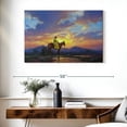 thumbnail image 3 of Elephant Stock Sun Burn Wall Art - Horizontal Canvas Wall Art - Living Room Wall Decor - Our America Canvas - Brown And Orange Decor By Jack Sorenson - 39" x 26", 3 of 8
