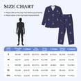 thumbnail image 4 of Fotbe Anchor Heart Blue Pijama de Hombre con Estampado de Manga Larga, Conjunto de 2 Piezas, Ropa de Dormir Suave y Cómoda con Bolsillos-Small, 4 of 7