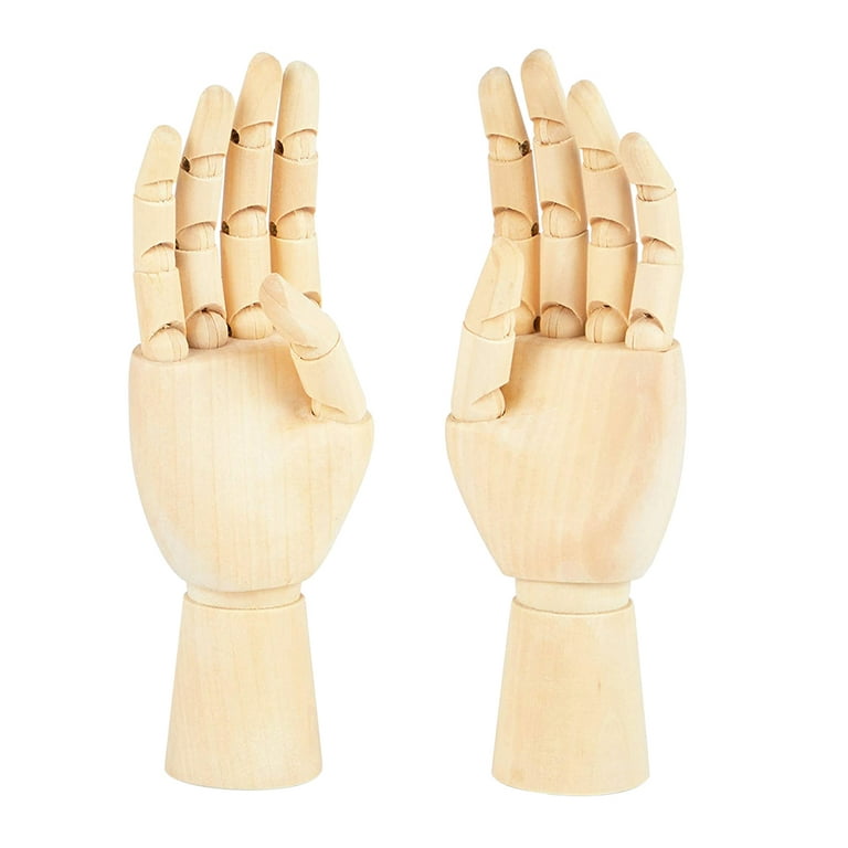 2pcs Movable Joint Puppet Left and Right Hand Models Sketch Model  Adornments 