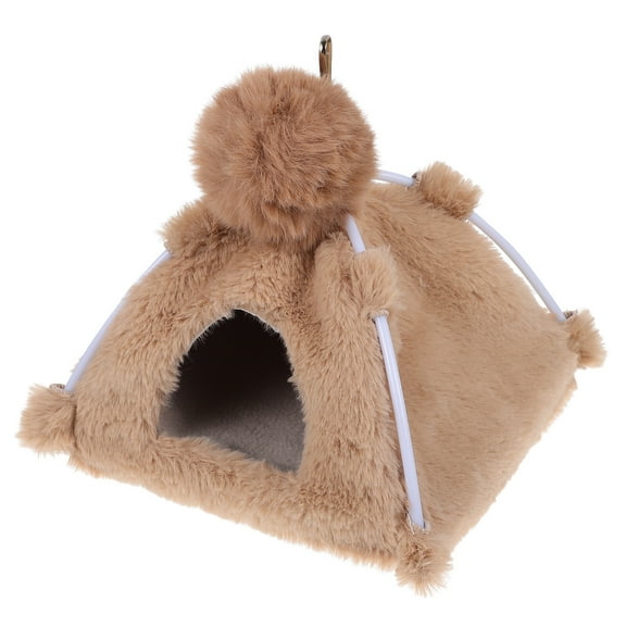 ITSELFER 1Pc Warm Bird Nest Pet Bird Hut Plush Bird House Small Pet Sleeping Bed