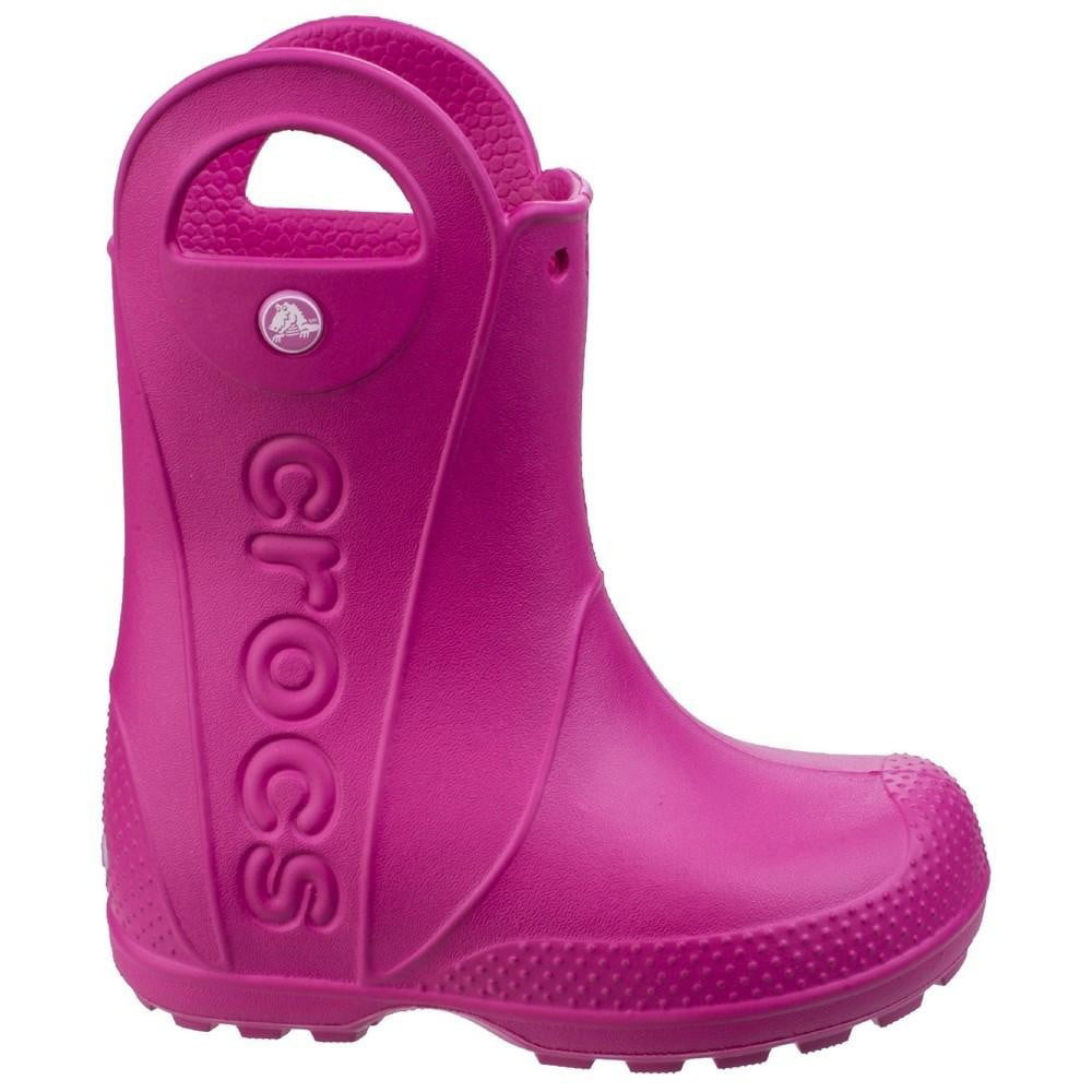 Easy On for Toddlers Lightweight and Waterproof Boys Crocs Kids Handle It Rain Boot Girls