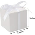 thumbnail image 7 of COTOPHER 100pcs Small Gift Boxes, Favor Boxes 2x2x2 inches Paper Gift Boxes with Ribbons Candy Box for Wedding Favors Baby Shower Bridal Shower Birthday Party (White), 7 of 7
