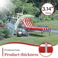 thumbnail image 4 of Outdoor Lounge Chair Cushion, 72×21 in Waterproof Patio Replacement Cushions with Headres, 3 in High-Density Sponge for Lawn Pool （4pc, Red white stripes）, 4 of 6