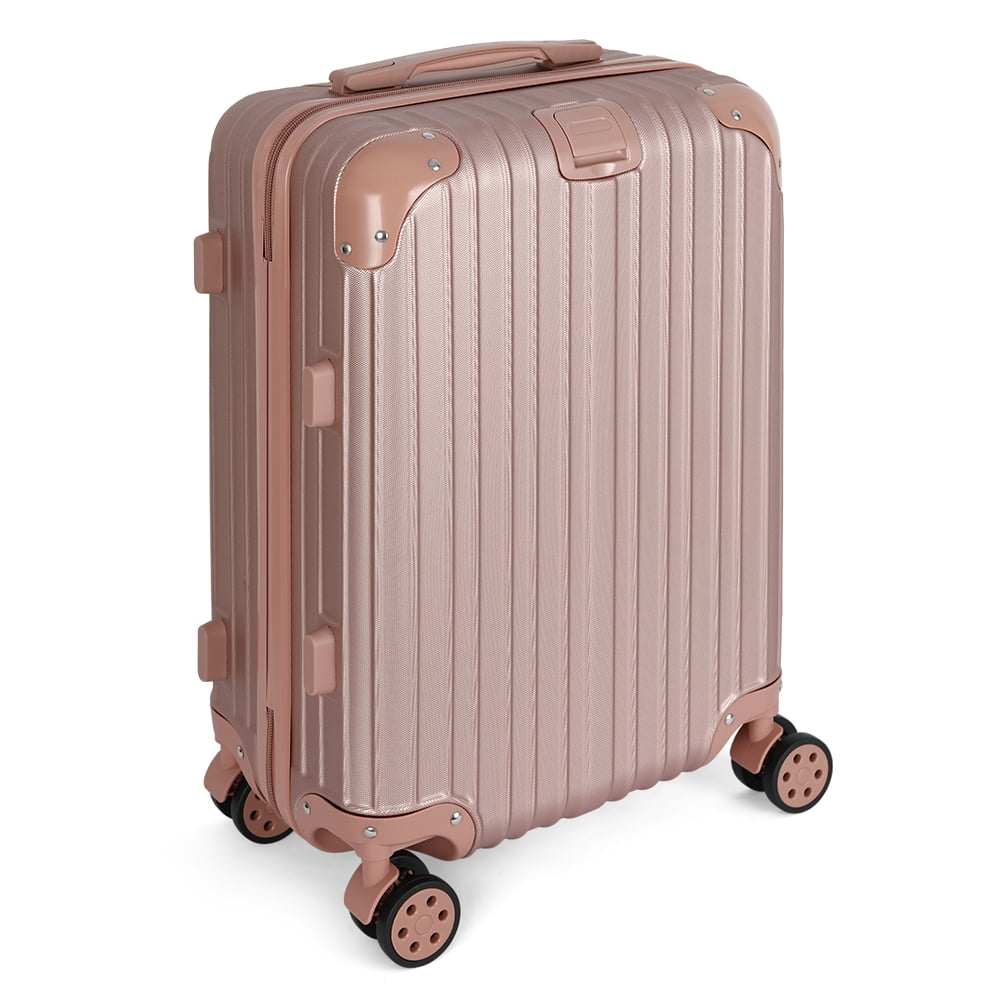 Hikolayae Geometric Hardside Spinner Luggage Sets in Rose Gold, 3 Piece - TSA Lock