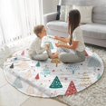 thumbnail image 3 of White Christmas Tree Pattern Round Blanket,Comfortable Soft Flannel Throw Blanket,All Season,Warm Lightweight Blankets for Sofa Bed Couch Living Room Chair 60"x60", 3 of 5