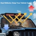 thumbnail image 5 of Uorisanigo Windshield Sun Shade for 2018-2024 2025 Jeep Wrangler JL / 2020-2024 Jeep Gladiator JT - Forest Deer Print Windshield Cover Sunshade Foldable Front Window Sunshade Block UV Rays, 5 of 7