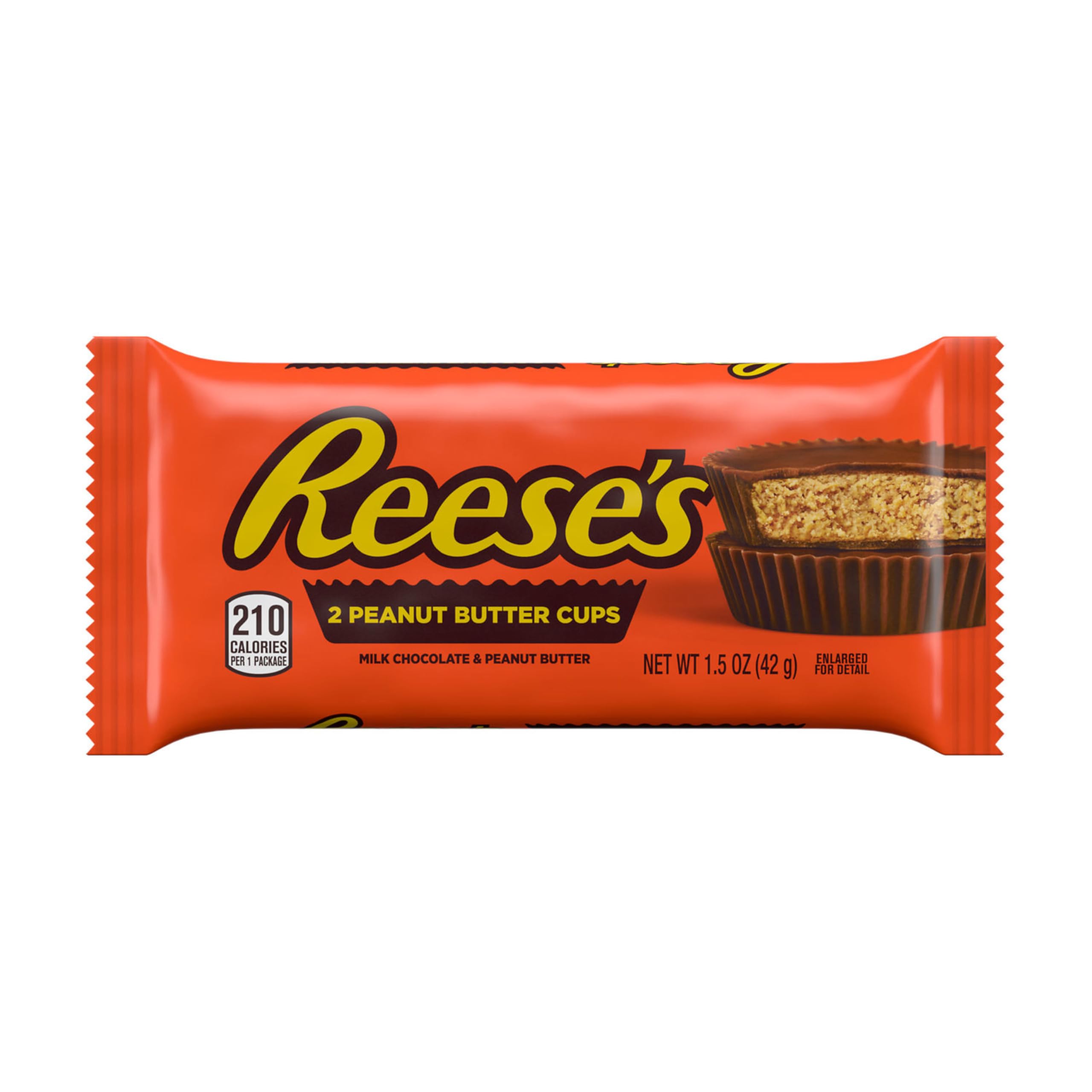 Pack of 2 - Reeses Milk Chocolate Peanut Butter Cups, Candy Packs, 1.5 Oz (36 Count)