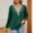 Dark Green, variant on Hauaitttt Women's Long Sleeve Lace Tops Shirts V Neck Work Blouses Tunic Dot Business Casual Dress Shirt Short Shirt Long Sleeve Women Running Running Shirt Women Long Sleeve Summer Shirt Active