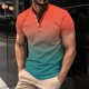 thumbnail image 2 of Camisas de Manga Larga para Hombres, Botón de Impresión Casual Camisa de Cuello Redondo Hecha de Poliéster Ligero para Todo el Uso de Temporada, Camisas de Manga Corta para Hombre, 2 of 5