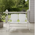 thumbnail image 5 of Crosley Furniture Ridgeland Modern Metal Outdoor Loveseat Glider in White, 5 of 12