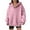 02#Pink, variant on Womens Oversized Hoodies V Neck Sweatshirts Long Sleeve Pullover Loose Clothes 2025 Fall Trendy Tops Purple L