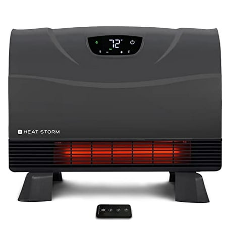 Heat Storm Phoenix HS-1500-PHX, Infrared Space Heater with Attachable Feet,  Remote Control, Energy Efficient-750-1500 Watts, Gray Floor or Wall |  Walmart Canada