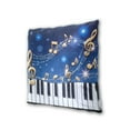 thumbnail image 3 of Piano Keys Shining Stars Notes Throw Pillow Covers Pillowcases 18 x 18 Inch Home Decor 2 Packs for Bedroom Sofa, 3 of 6