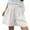 White, variant on Hienoo Women's Linen Vintage Casual Shorts Solid High Waist Loose Fit Shorts, Sizes M-3XL