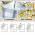 thumbnail image 5 of Swag Valance Curtains for Windows, Forsythia Flowers Light Filtering Kitchen Curtains, Spring Yellow Floral Hummingbird Blue Plaid Window Treatment Valances for Living Room, 36x63 - 2 PCS, 5 of 9