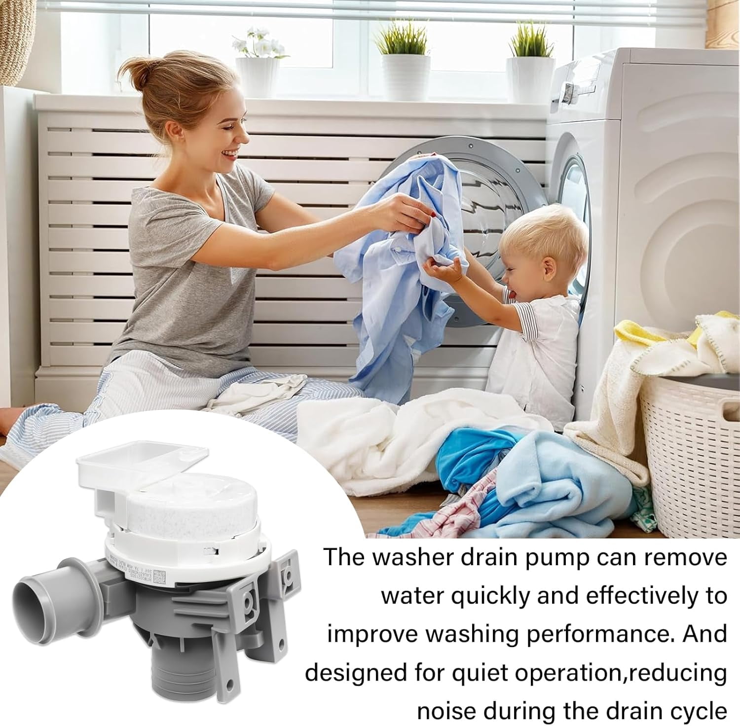RVKXHD 2025 Upgraded AHA75673404 Washer Drain Pump Assembly Fit for LG Washing Machine Drain Pump WT7800CV WT7100CW WT7060CW WT7300CV WT7800CW WT7900HBA WT7150CW Replace AP6978814 PS12748410