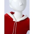 thumbnail image 6 of renvena Kids Girls Mrs Santa Claus Velvet Hoodie Long Sleeve Christmas Princess Fancy Dress, 6 of 7