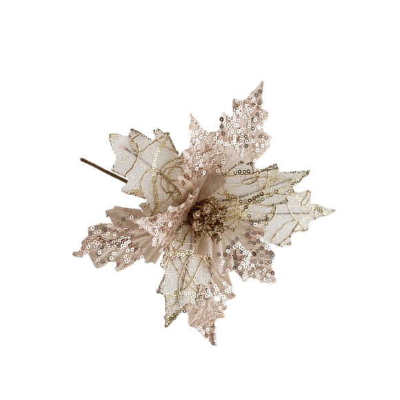 Billuyoard Adorno navideño de bricolaje simple y fácil para todos Decoraciones para árboles de Navidad Flores Navidad Kits de decoración para fiestas champán