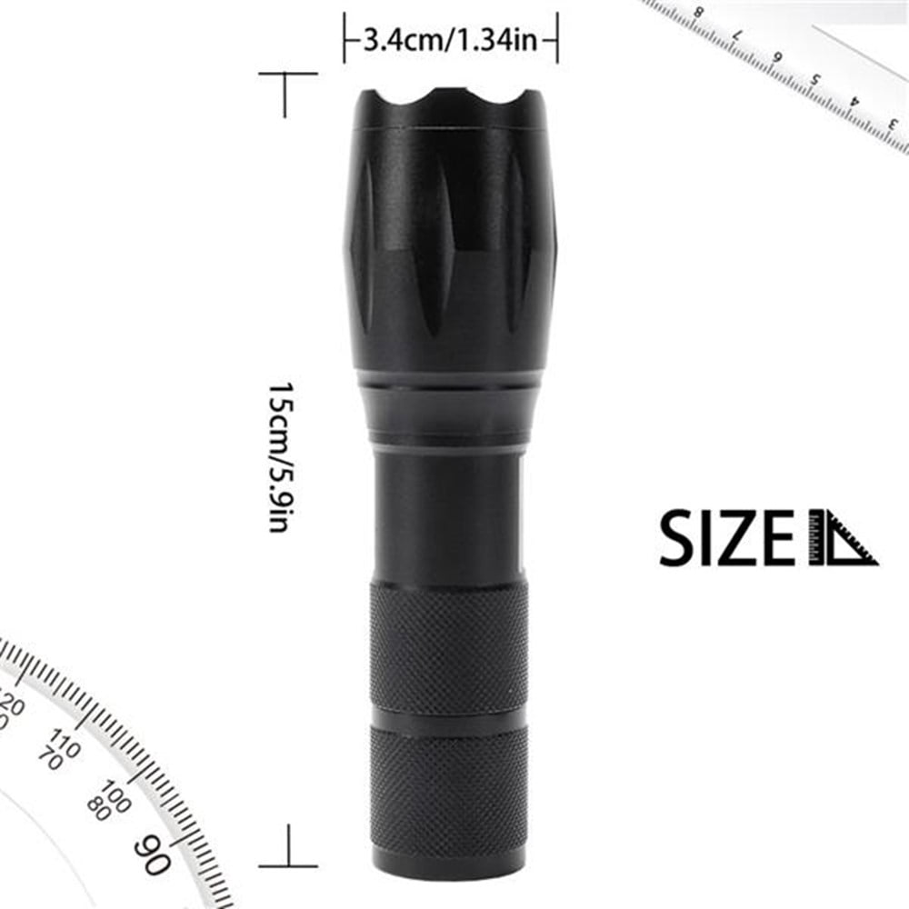 LED Tactical Flashlight, Super Bright Flash Light, High Lumen, Adjustable Beam, Water-resistant, Gear & Accessories for Hiking, Camping, Survival, Emergency