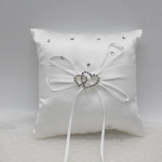 Almohada para anillo de boda, mini cojín encantador para anillo de boda, soporte de almohada para portador de anillo con lazo para ceremonia de boda en la playa blanco Rojo Verde