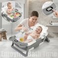 thumbnail image 6 of EZBY Collapsible Baby Bathtub with Temperature Sensor,Double Foldable Infant to Toddler Bath Tub,Non-Slip & Space-Saving Design, 0-3 Years, 6 of 10