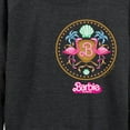 thumbnail image 3 of Barbie the Movie - Barbie Crest Full Color - Women's Lightweight French Terry Long Sleeve Shirt, 3 of 5