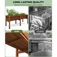 thumbnail image 5 of Accreate 72"x26"x31" Raised Garden Bed with Legs, 13.7" Deep Elevated Cedar Planter Box with Hooks for Outdoor Vegetables & Herbs, Patio, Balcony, Backyard, 5 of 6