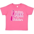 thumbnail image 3 of Inktastic Breast Cancer Awareness We Wear Pink in October Girls Baby T-Shirt, 3 of 5