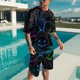 thumbnail image 3 of Conjunto de camiseta y pantalones cortos de playa informales con estampado digital 3D de animales para hombre, 3 of 5