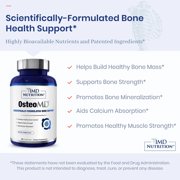 1MD Nutrition OsteoMD لدعم العظام الشامل | مع الكالسيوم هيدروكسيباتيت وفيتامين D3 & أمبير ؛ K2 | 90 كبسولة