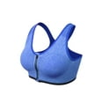thumbnail image 4 of PULLIMORE Women Zipper Sport Bras Seamless High Impact Support Activewear Bra For Gym Yoga Workout (M, Blue), 4 of 9