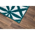 thumbnail image 2 of Mainstays Bright Eyed Suzy Polypropylene Teal/White Indoor Area Rug, 5' x 7', 2 of 6