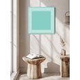 thumbnail image 5 of Wall Art Prints, Bluish Green Greek Key Framed Canvas Prints for Bedroom Living Room Bathroom Office, Geometric Greece Ancient Farmhouse Geo Gallery Wrap Wall Art Poster for Gifts Home Decor 16"x16", 5 of 9